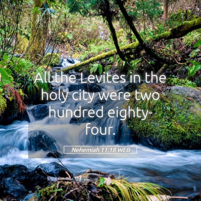 Picture 05 - Nehemiah 11:18 WEB - All the Levites in the holy city were two hundred - Bible Verse Picture