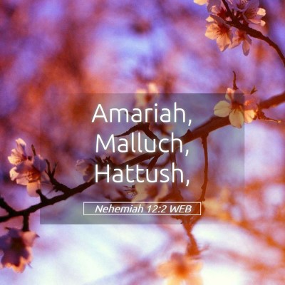 Picture 05 - Nehemiah 12:2 WEB - Amariah, Malluch, - Bible Verse Picture