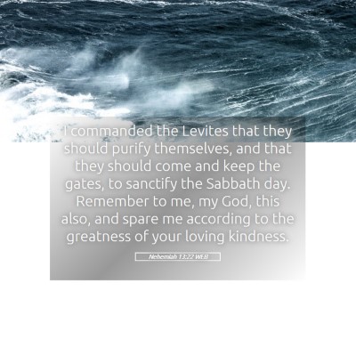 Picture 05 - Nehemiah 13:22 WEB - I commanded the Levites that they should purify - Bible Verse Picture