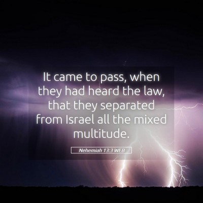 Picture 05 - Nehemiah 13:3 WEB - It came to pass, when they had heard the law, - Bible Verse Picture