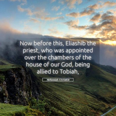 Picture 05 - Nehemiah 13:4 WEB - Now before this, Eliashib the priest, who was - Bible Verse Picture