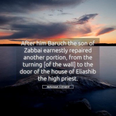 Picture 05 - Nehemiah 3:20 WEB - After him Baruch the son of Zabbai earnestly - Bible Verse Picture