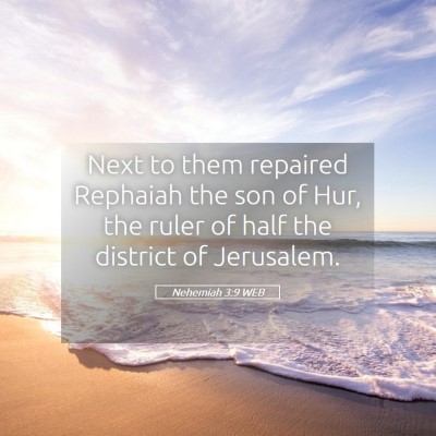 Picture 05 - Nehemiah 3:9 WEB - Next to them repaired Rephaiah the son of Hur, - Bible Verse Picture