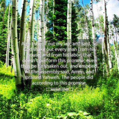 Picture 05 - Nehemiah 5:13 WEB - Also I shook out my lap, and said, So God shake - Bible Verse Picture