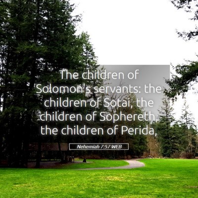 Picture 05 - Nehemiah 7:57 WEB - The children of Solomon's servants: the children - Bible Verse Picture