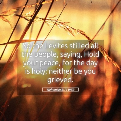 Picture 05 - Nehemiah 8:11 WEB - So the Levites stilled all the people, saying, - Bible Verse Picture