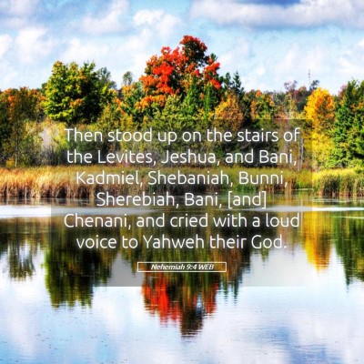 Picture 05 - Nehemiah 9:4 WEB - Then stood up on the stairs of the Levites, - Bible Verse Picture