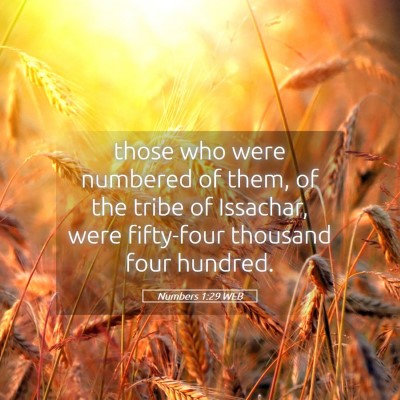 Picture 05 - Numbers 1:29 WEB - those who were numbered of them, of the tribe of - Bible Verse Picture