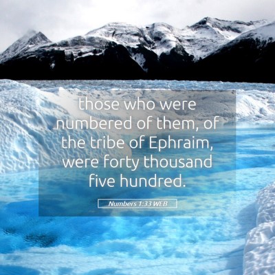 Picture 05 - Numbers 1:33 WEB - those who were numbered of them, of the tribe of - Bible Verse Picture