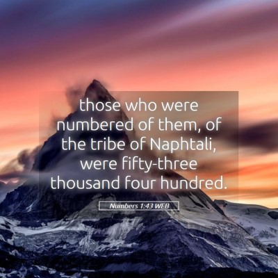 Picture 05 - Numbers 1:43 WEB - those who were numbered of them, of the tribe of - Bible Verse Picture