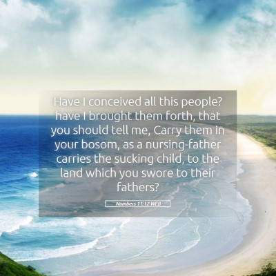 Picture 05 - Numbers 11:12 WEB - Have I conceived all this people? have I brought - Bible Verse Picture