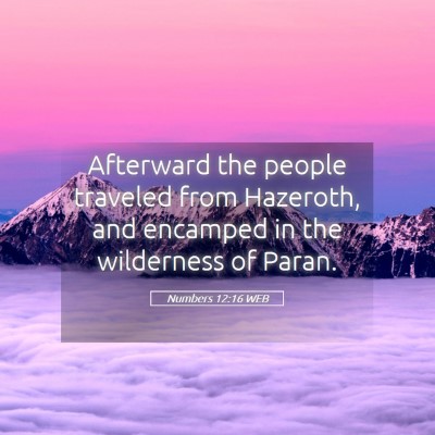 Picture 05 - Numbers 12:16 WEB - Afterward the people traveled from Hazeroth, and - Bible Verse Picture