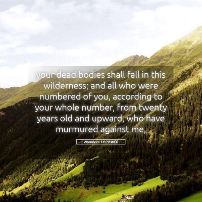 Picture 05 - Numbers 14:29 WEB - your dead bodies shall fall in this wilderness; - Bible Verse Picture