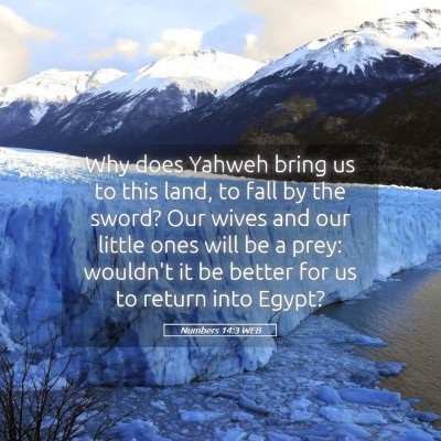 Picture 05 - Numbers 14:3 WEB - Why does Yahweh bring us to this land, to fall by - Bible Verse Picture