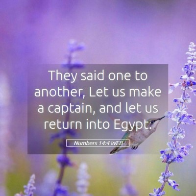 Picture 05 - Numbers 14:4 WEB - They said one to another, Let us make a captain, - Bible Verse Picture
