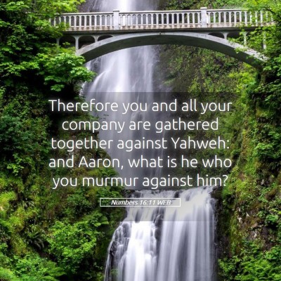 Picture 05 - Numbers 16:11 WEB - Therefore you and all your company are gathered - Bible Verse Picture