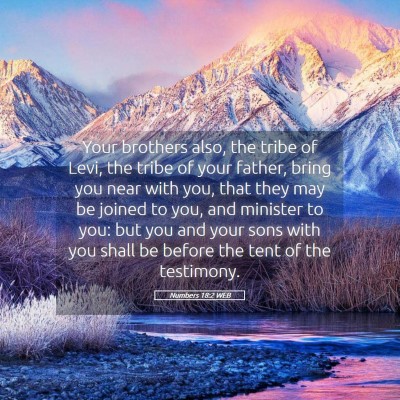 Picture 05 - Numbers 18:2 WEB - Your brothers also, the tribe of Levi, the tribe - Bible Verse Picture