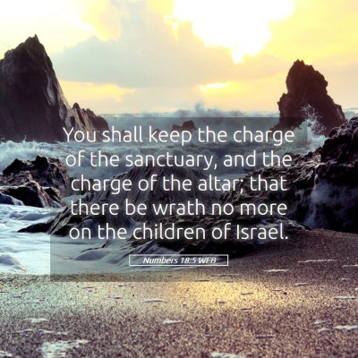 Picture 05 - Numbers 18:5 WEB - You shall keep the charge of the sanctuary, and - Bible Verse Picture