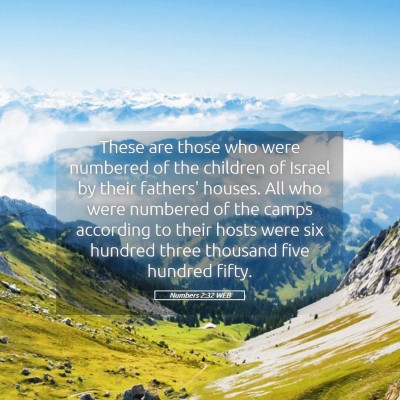 Picture 05 - Numbers 2:32 WEB - These are those who were numbered of the children - Bible Verse Picture