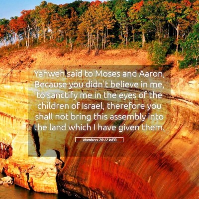 Picture 05 - Numbers 20:12 WEB - Yahweh said to Moses and Aaron, Because you - Bible Verse Picture