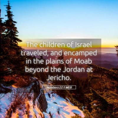 Picture 05 - Numbers 22:1 WEB - The children of Israel traveled, and encamped in - Bible Verse Picture