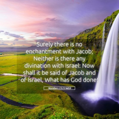 Picture 05 - Numbers 23:23 WEB - Surely there is no enchantment with Jacob; - Bible Verse Picture
