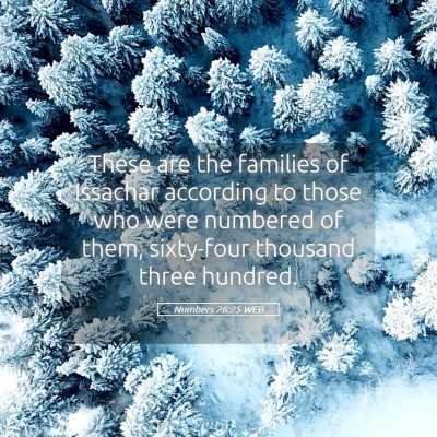 Picture 05 - Numbers 26:25 WEB - These are the families of Issachar according to - Bible Verse Picture