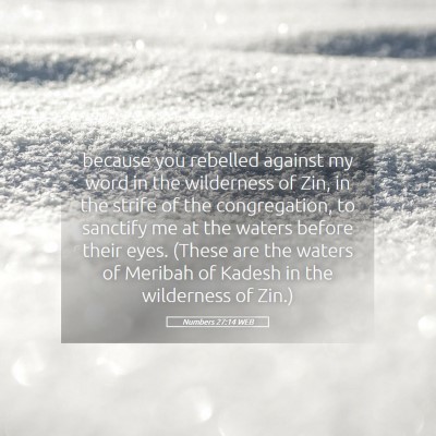 Picture 05 - Numbers 27:14 WEB - because you rebelled against my word in the - Bible Verse Picture