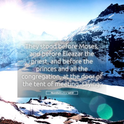 Picture 05 - Numbers 27:2 WEB - They stood before Moses, and before Eleazar the - Bible Verse Picture