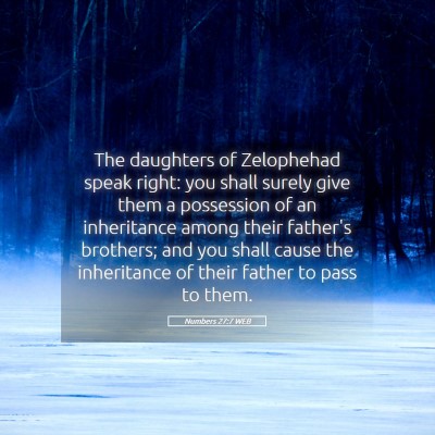 Picture 05 - Numbers 27:7 WEB - The daughters of Zelophehad speak right: you - Bible Verse Picture