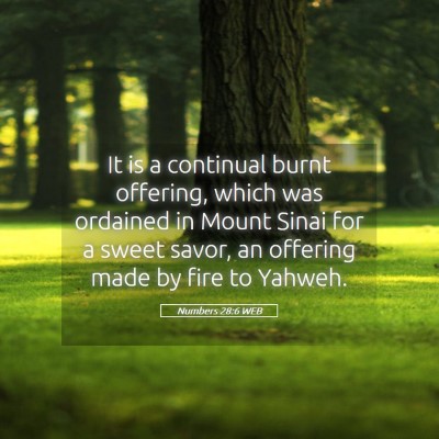 Picture 05 - Numbers 28:6 WEB - It is a continual burnt offering, which was - Bible Verse Picture
