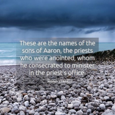 Picture 05 - Numbers 3:3 WEB - These are the names of the sons of Aaron, the - Bible Verse Picture