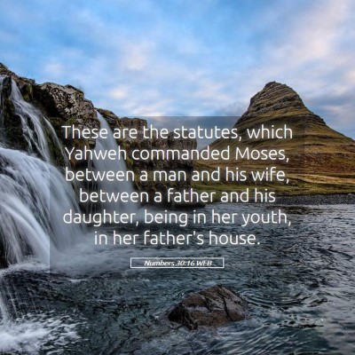 Picture 05 - Numbers 30:16 WEB - These are the statutes, which Yahweh commanded - Bible Verse Picture