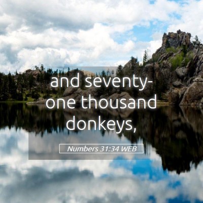 Picture 05 - Numbers 31:34 WEB - and seventy-one thousand - Bible Verse Picture