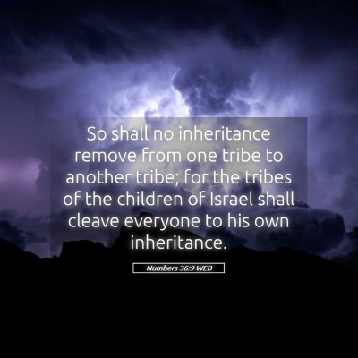Picture 05 - Numbers 36:9 WEB - So shall no inheritance remove from one tribe to - Bible Verse Picture