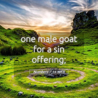 Picture 05 - Numbers 7:16 WEB - one male goat for a sin - Bible Verse Picture
