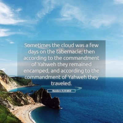 Picture 05 - Numbers 9:20 WEB - Sometimes the cloud was a few days on the - Bible Verse Picture