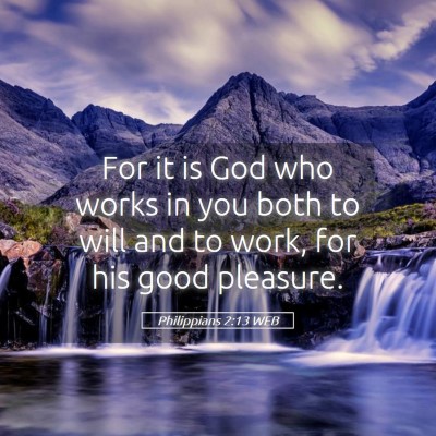 Picture 05 - Philippians 2:13 WEB - For it is God who works in you both to will and - Bible Verse Picture