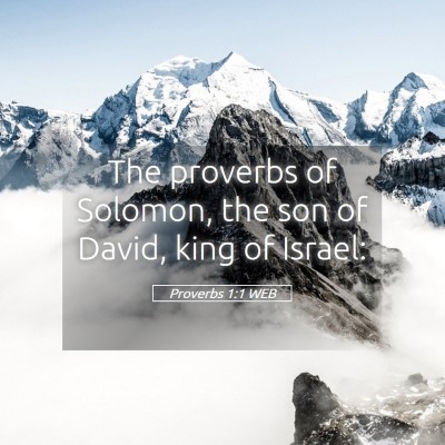 Picture 05 - Proverbs 1:1 WEB - The proverbs of Solomon, the son of David, king - Bible Verse Picture