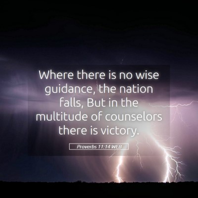 Picture 05 - Proverbs 11:14 WEB - Where there is no wise guidance, the nation - Bible Verse Picture