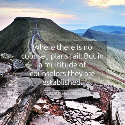 Picture 05 - Proverbs 15:22 WEB - Where there is no counsel, plans fail; But in a - Bible Verse Picture