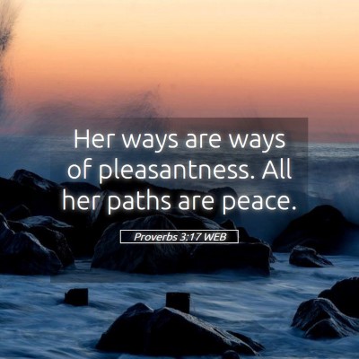 Picture 05 - Proverbs 3:17 WEB - Her ways are ways of pleasantness. All her paths - Bible Verse Picture