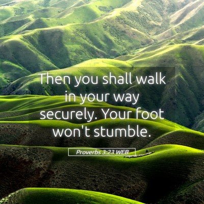 Picture 05 - Proverbs 3:23 WEB - Then you shall walk in your way securely. Your - Bible Verse Picture