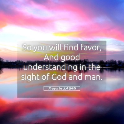 Picture 05 - Proverbs 3:4 WEB - So you will find favor, And good understanding in - Bible Verse Picture
