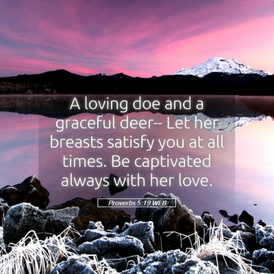 Picture 05 - Proverbs 5:19 WEB - A loving doe and a graceful deer-- Let her - Bible Verse Picture