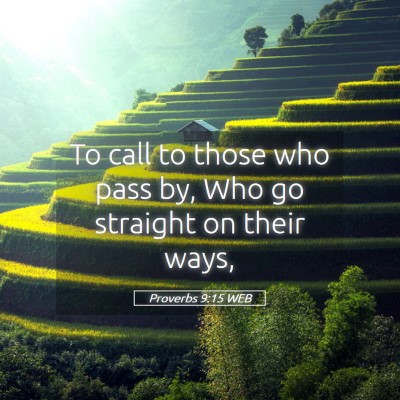 Picture 05 - Proverbs 9:15 WEB - To call to those who pass by, Who go straight on - Bible Verse Picture