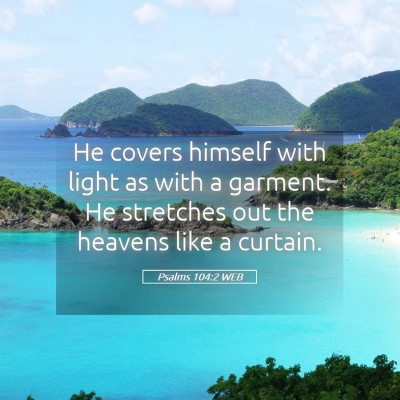 Picture 05 - Psalms 104:2 WEB - He covers himself with light as with a garment. - Bible Verse Picture