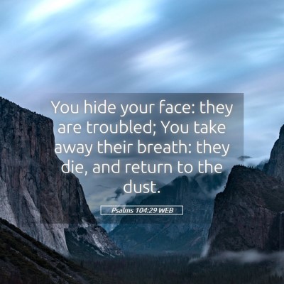 Picture 05 - Psalms 104:29 WEB - You hide your face: they are troubled; You take - Bible Verse Picture