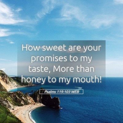 Picture 05 - Psalms 119:103 WEB - How sweet are your promises to my taste, More - Bible Verse Picture