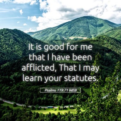 Picture 05 - Psalms 119:71 WEB - It is good for me that I have been afflicted, - Bible Verse Picture